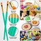 20 Pieces Paint Brushes for Acrylic Painting, Oil Watercolor Acrylic Paint Brush, Artist Paintbrushes for Body Face Rock Canvas, Kids Adult Drawing Arts Crafts Supplies, Green